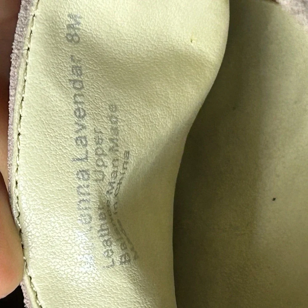 Daisy Fuentes Jenna Loafers Women 8 Lavender Suede Rhinestone Buckle Career Chic
